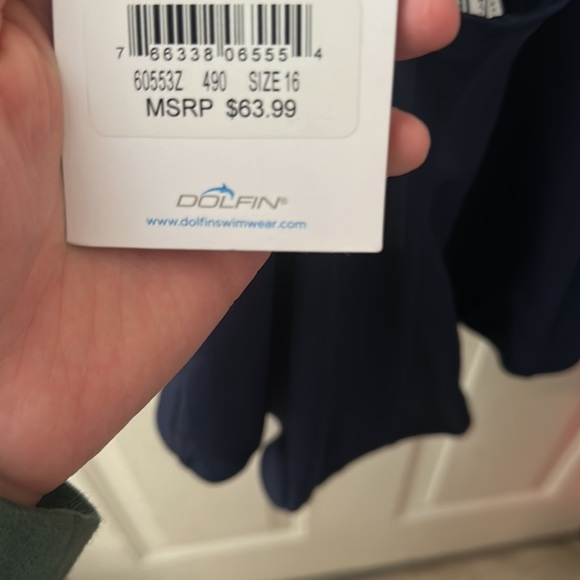 Dolfin Women’s Aquashape Lap Suit: BLUE: NWT: SZ 16 - Picture 4 of 5